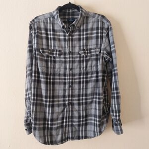 90s Style Plaid  / Flannel Shirt  - Size L